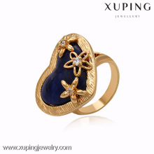 C210275-13460 Xuping Modeschmuck China Großhandel 18k Gold Ring Designs Luxus Glas Ringe Charme Schmuck für Frauen